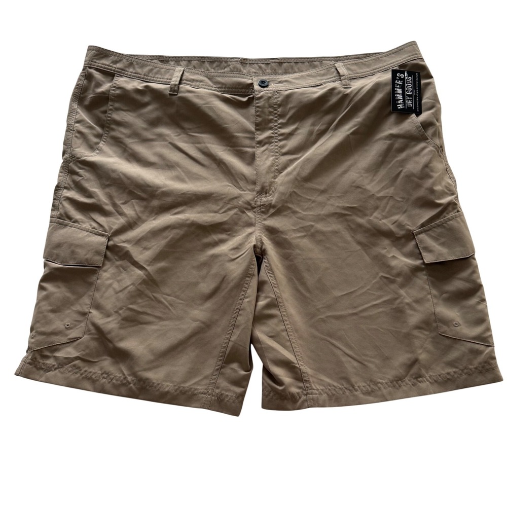 Magellan Outdoors Cargo‎ Shorts Men 44 Khaki Water Repellent Hiking Utility